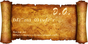 Dézsi Olivér névjegykártya