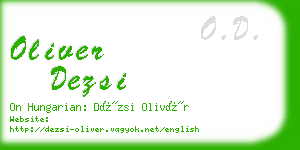 oliver dezsi business card